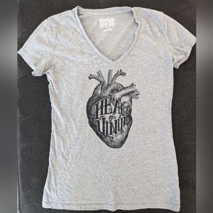 Converse Grey t-shirt M "Heart of Vinyl"